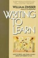 Cover image for Writing to learn