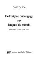 De l'origine du langage aux langues du monde