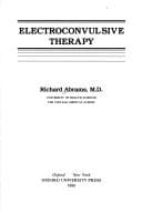 Cover image for Electroconvulsive therapy