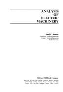 Cover image for Analysis of electric machinery