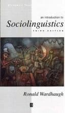 Cover image for An introduction to sociolinguistics