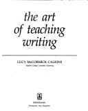 Cover image for The art of teaching writing