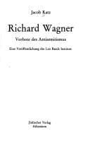 Cover image for Richard Wagner