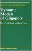 Cover image for Dynamic models of oligopoly