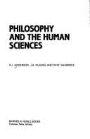 Cover image for Philosophy and the human sciences