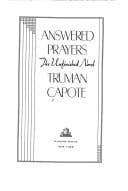 Cover image for Answered prayers