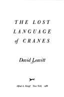 Cover image for The lost language of cranes