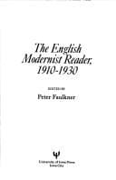 The English modernist reader, 1910-1930