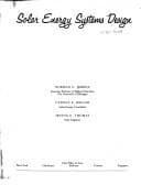 Cover image for Solar energy systems design