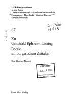 Zu Gotthold Ephraim Lessing