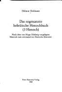 Cover image for Das sogenannte hebräische Henochbuch (3 Henoch)