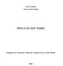 Cover image for Péguy en son temps