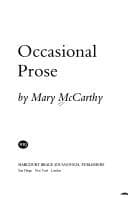 Cover image for Occasional prose