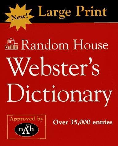 Cover image for Random House Webster's Dictionary--Large Print Edition (PB)