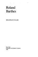 Cover image for Roland Barthes