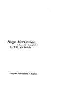 Cover image for Hugh MacLennan