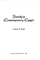 Cover image for Family in contemporary Egypt