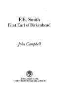 Cover image for F.E. Smith, First Earl of Birkenhead