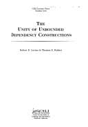 Cover image for The unity of unbounded dependency constructions