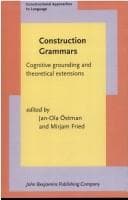 Cover image for Construction grammars
