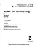 Cover image for BioMEMS and nanotechnology