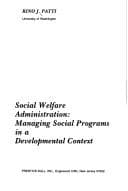 Cover image for Social welfare administration