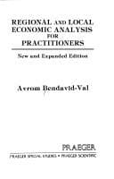 Cover image for Regional and local economic analysis for practitioners