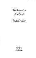 Cover image for The invention of solitude