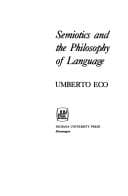 Cover image for Semiotics and the philosophy of language