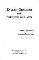 Cover image for English grammar for students of Latin