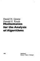 Cover image for Mathematics for the analysis of algorithms