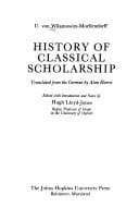 Cover image for History of classical scholarship