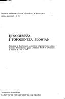 Etnogeneza i topogeneza Słowian