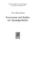 Kommentar und Studien zur Apostelgeschichte