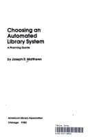 Cover image for Choosing an automated library system