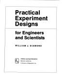 Cover image for Practical experiment designs for engineers and scientists