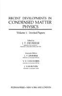 Recent developments in condensed matter physics