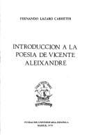Cover image for Introducción a la poesia de Vicente Aleixandre