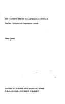 Des Classifications dualistes en Australie