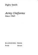 Cover image for Army uniforms since 1945