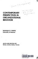Cover image for Contemporary perspectivesin organizational behaviour