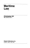 Cover image for Maritime law