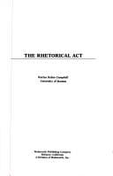 Cover image for The rhetorical act