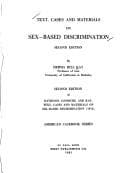 Cover image for Text, cases, and materials on sex-based discrimination