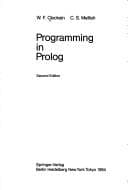 Cover image for Programming in Prolog