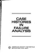 Cover image for Case histories in failure analysis.