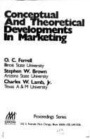 Cover image for Conceptual and theoretical developments in marketing