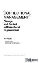 Cover image for Correctional management