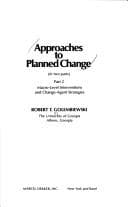 Cover image for Approaches to planned change