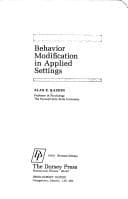Cover image for Behavior modification in applied settings